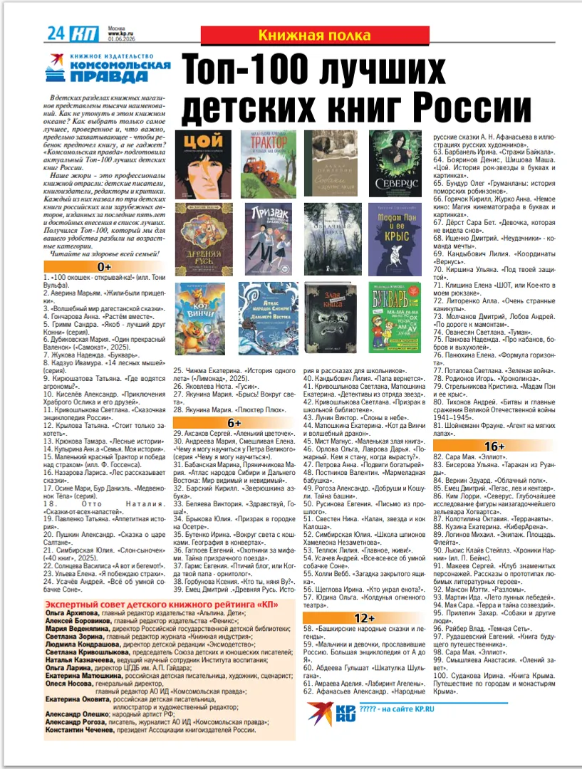 Аленький цветочек и башкирские сказки вошли в топ-100 лучших книг России