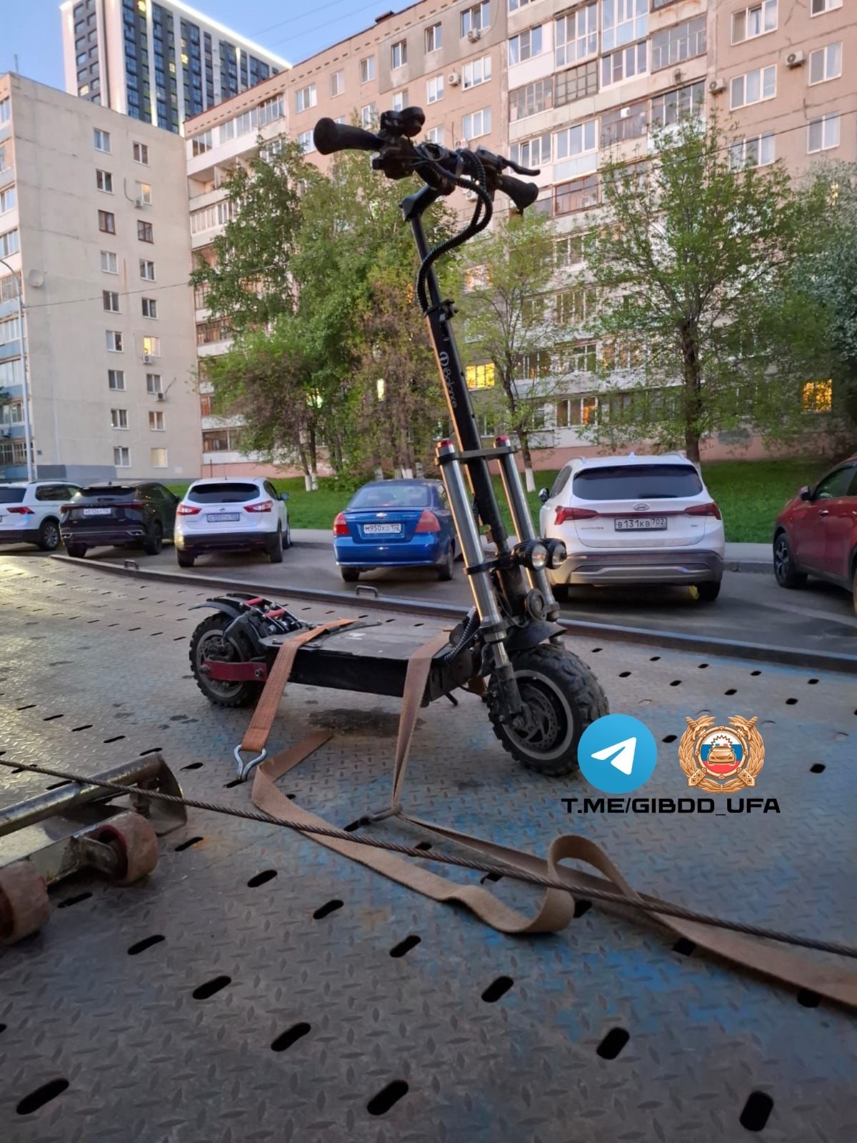 В Уфе любителя погонять нетрезвым задержали на самокате