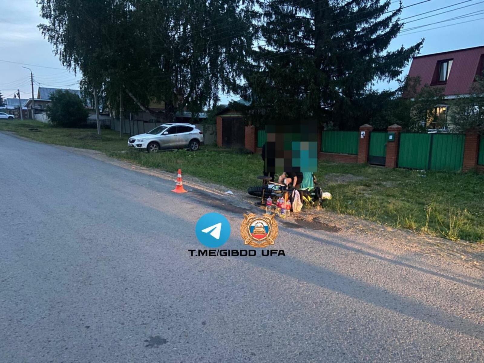 В Уфе ночью 13-летний мотоциклист сбил 13-летнего пешехода с ребенком в коляске