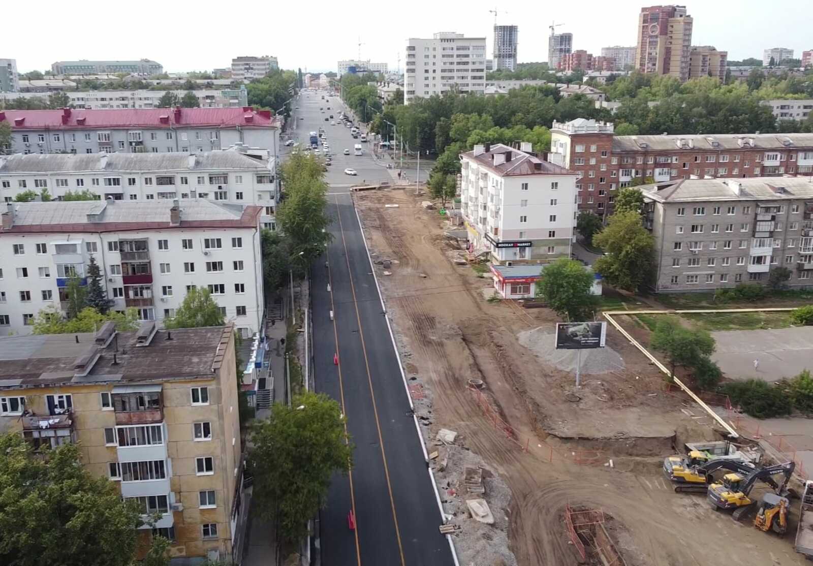 В Уфе частично открыли участок дороги по улице Комсомольской