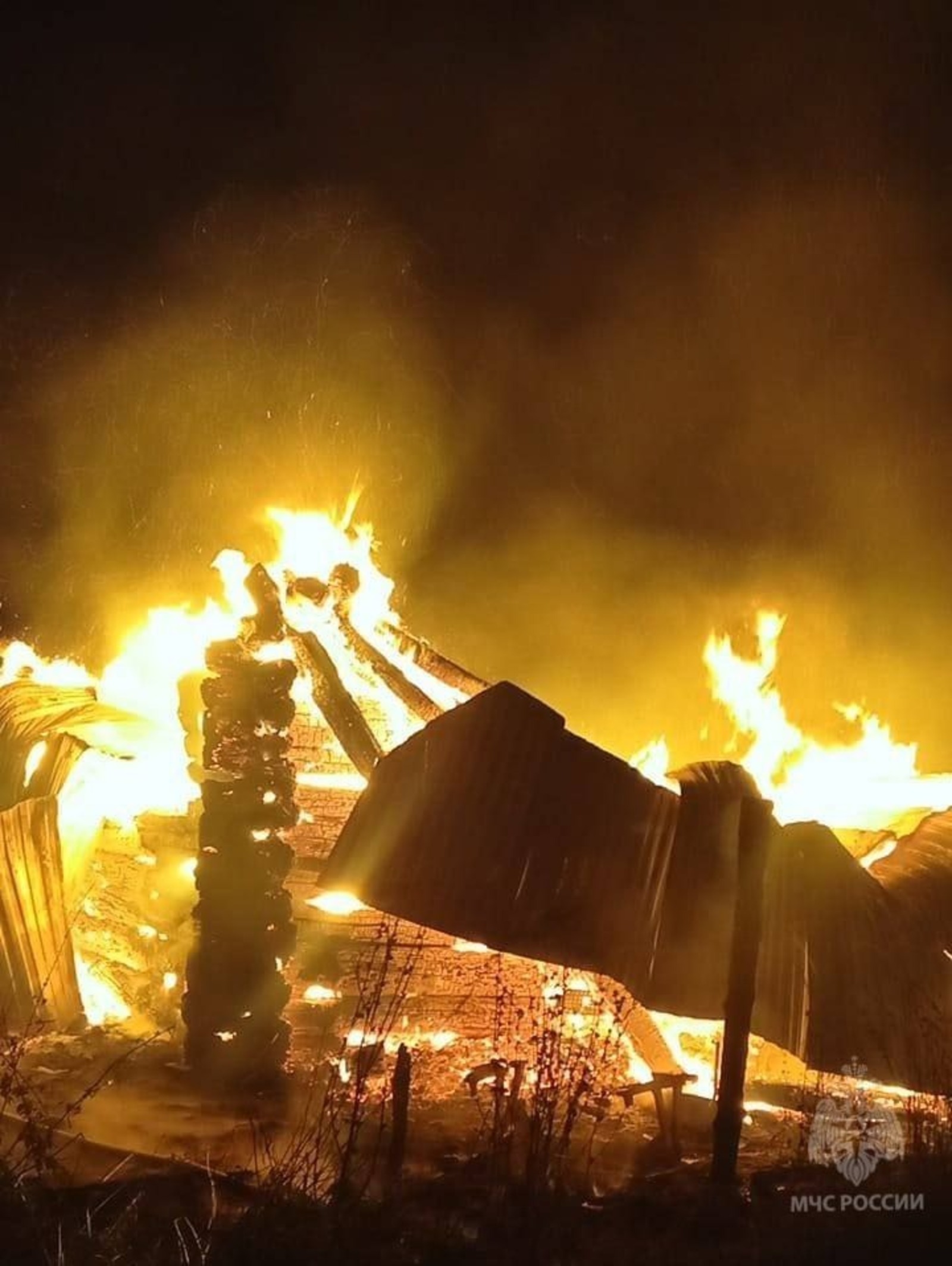 В деревне Башкирии при пожаре пострадал 62-летний мужчина