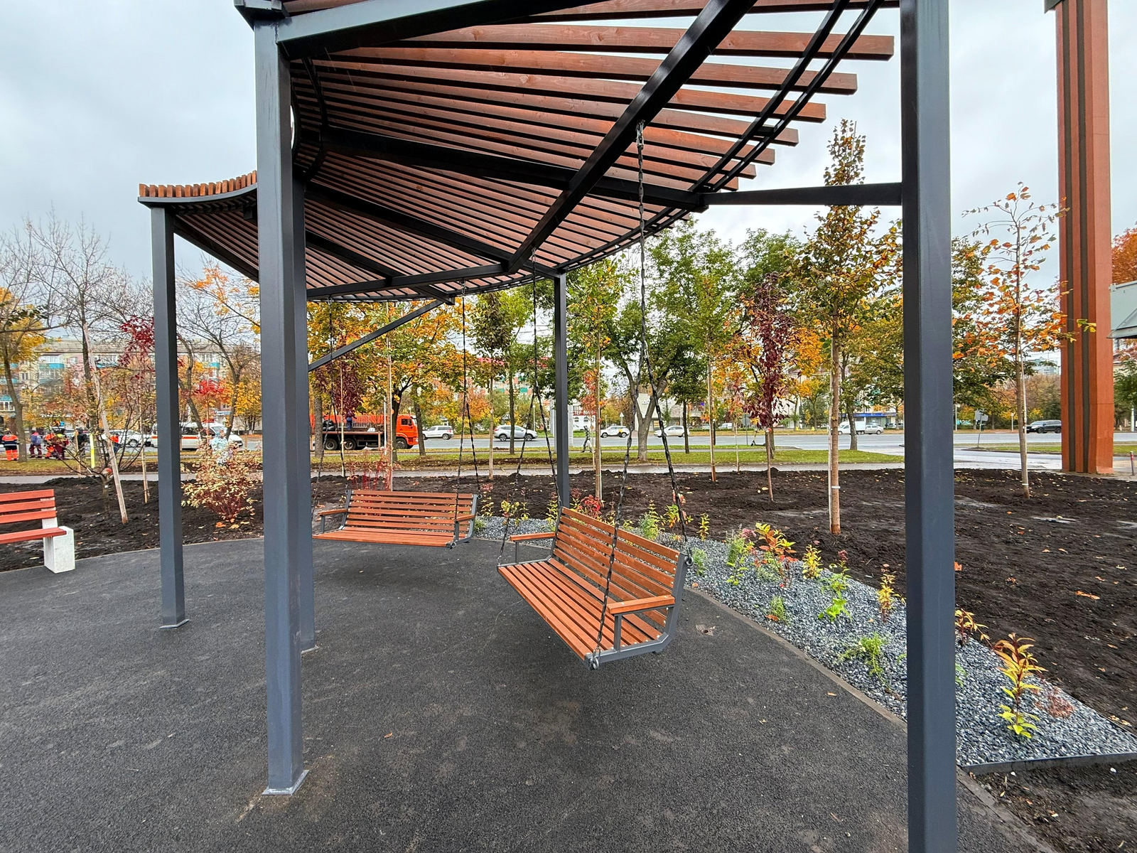 В Уфе на месте пустыря появился новый сквер