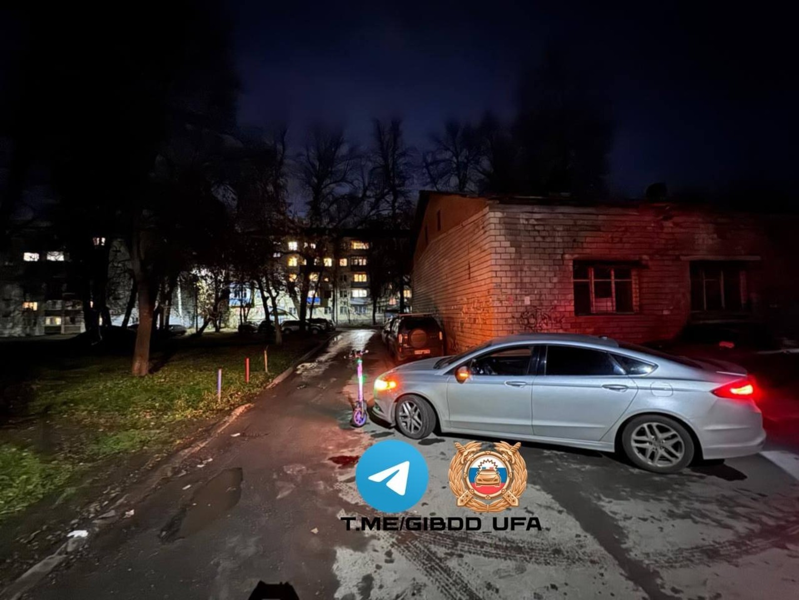 В Уфе подросток на электросамокате попал под колёса легковушки