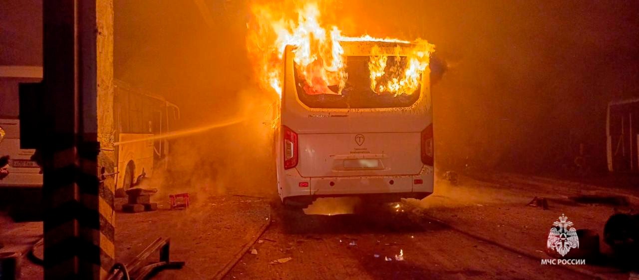 В Салавате удалось оперативно ликвидировать возгорание автобуса