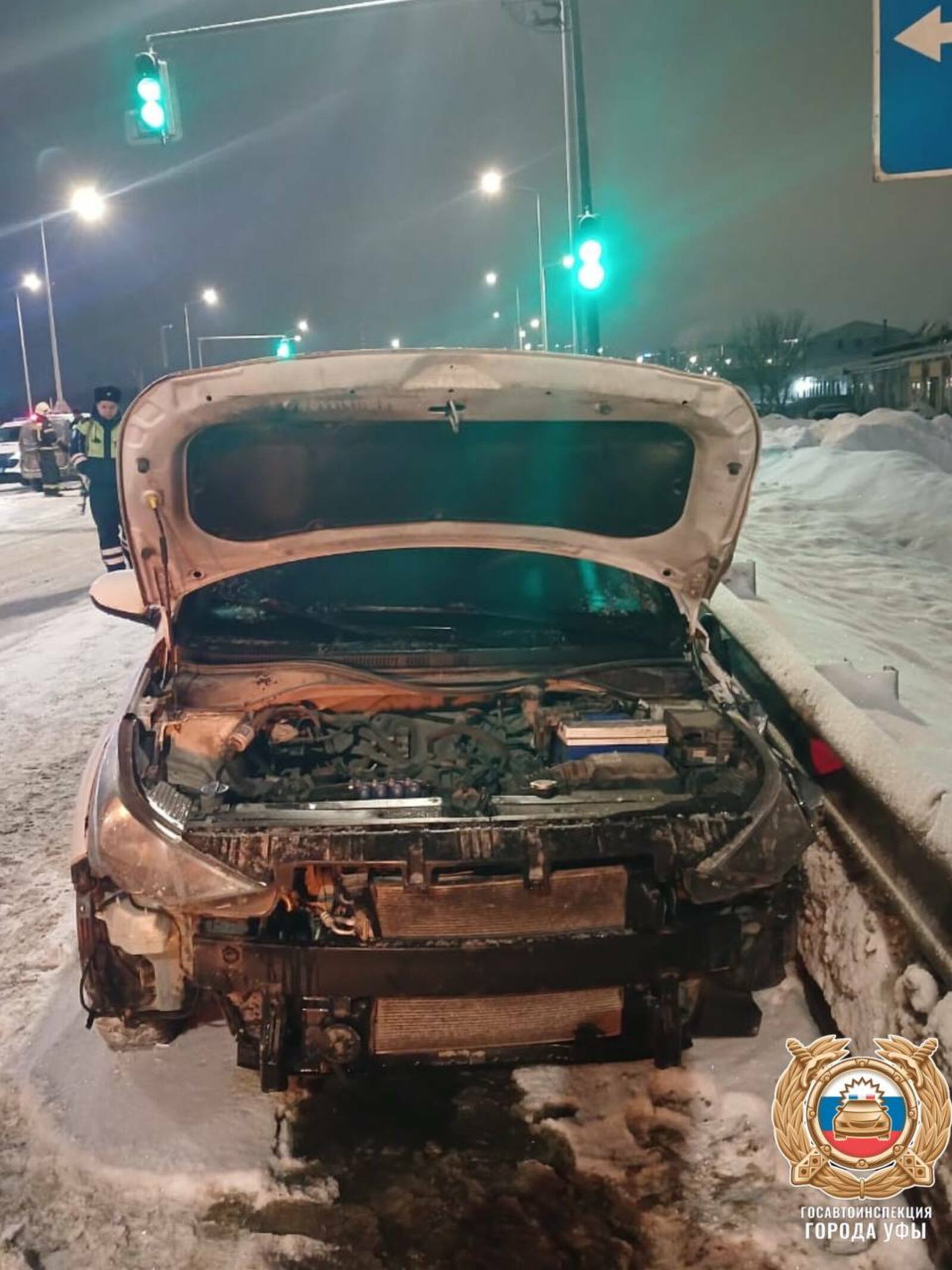 В Уфе в ночном ДТП на улице Пугачева пострадал водитель «Лады»