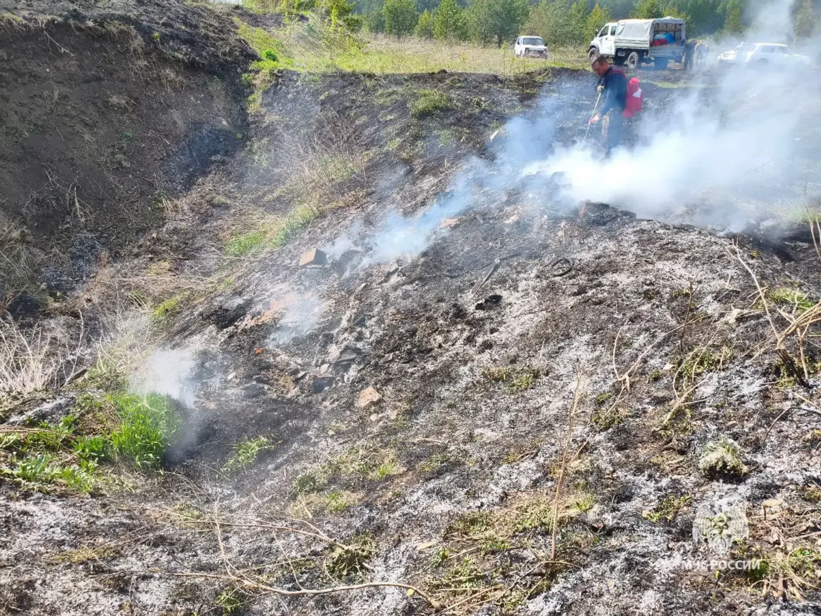 Крупный ландшафтный пожар потушен в районе Башкирии