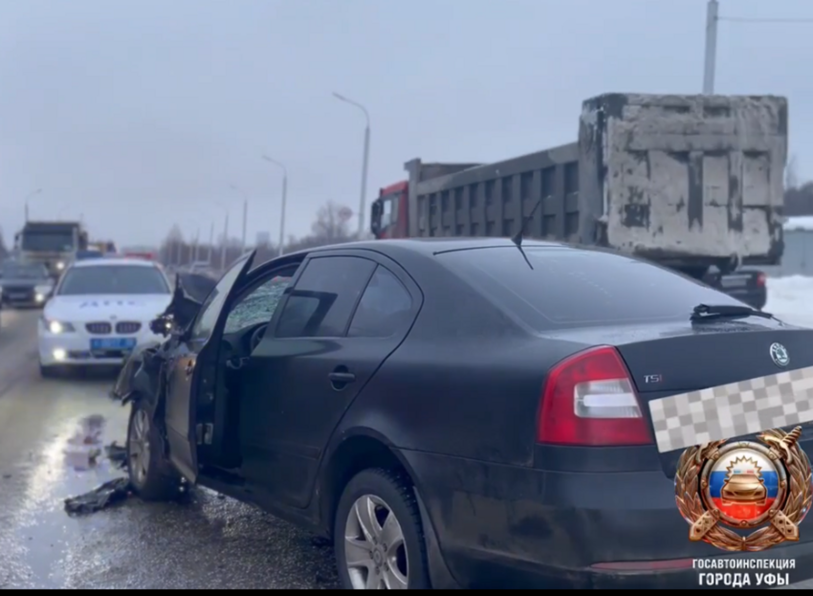 В Уфе в утреннем ДТП на улице 6-й Кордон погиб водитель