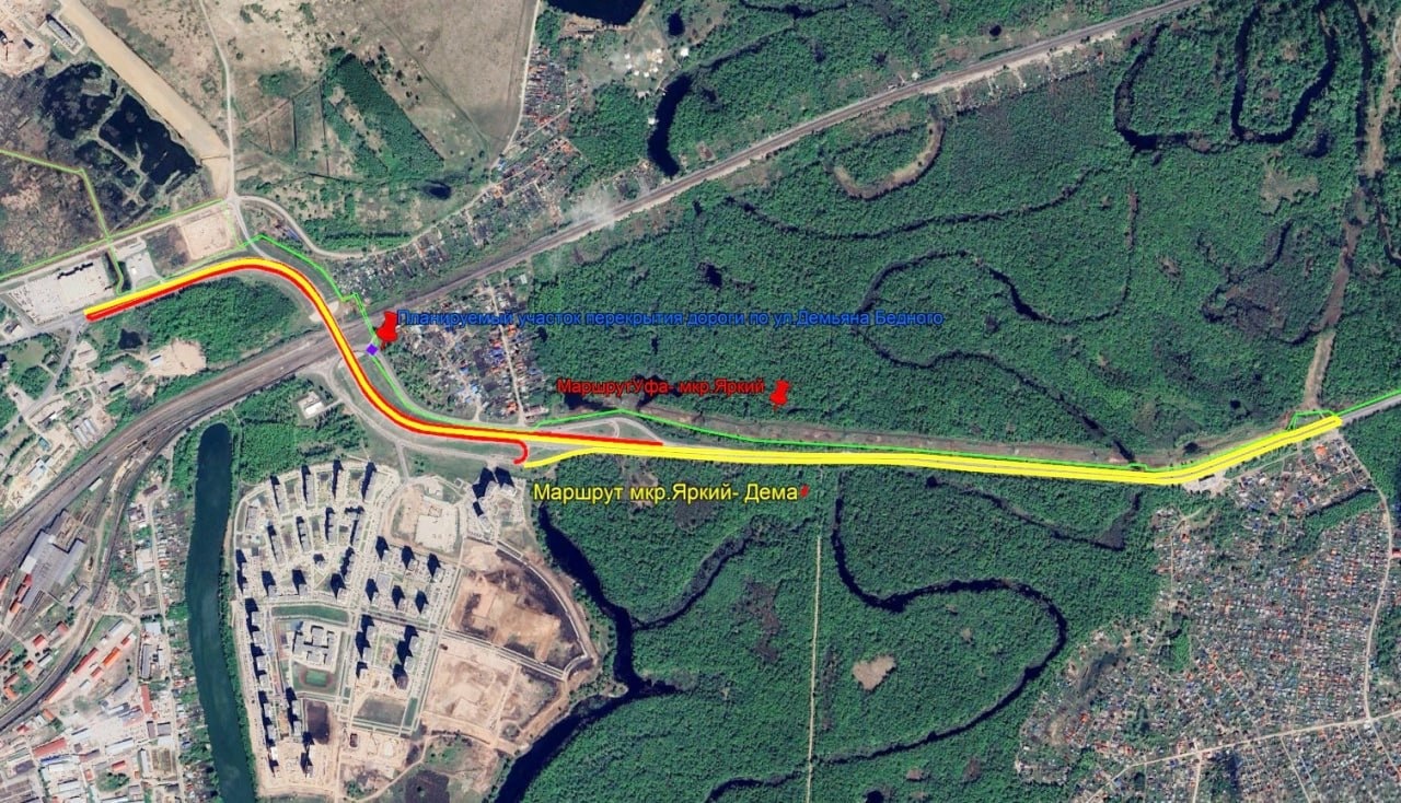 В Уфе перекроют выезд из микрорайона Яркий