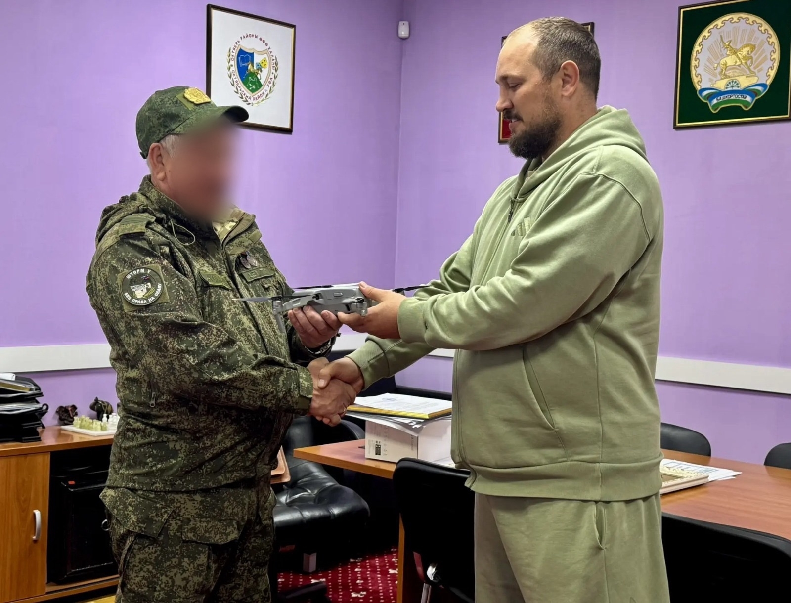 В Уфе бойцу СВО передали квадрокоптер