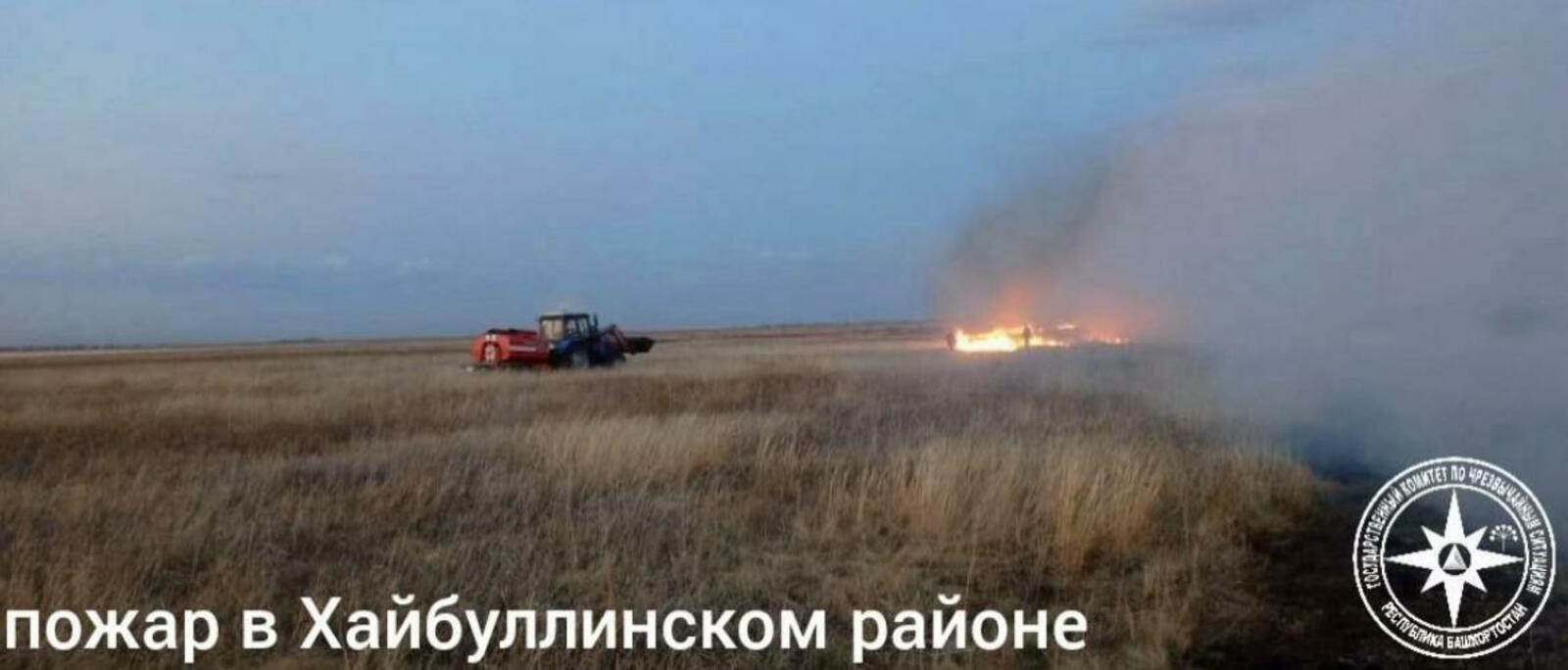 В 11 районах Башкирии произошло 13 возгораний сухой растительности