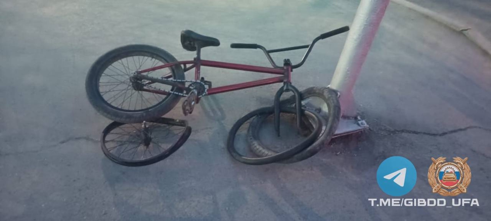 В Уфе автоледи сбила подростка на велосипеде