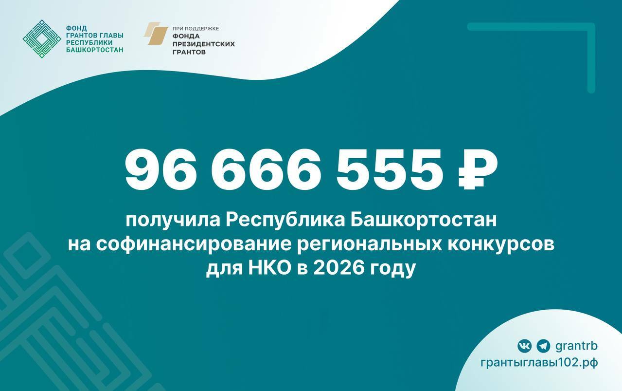 Башкирия в четвертый раз стала лидером России по объему президентских грантов