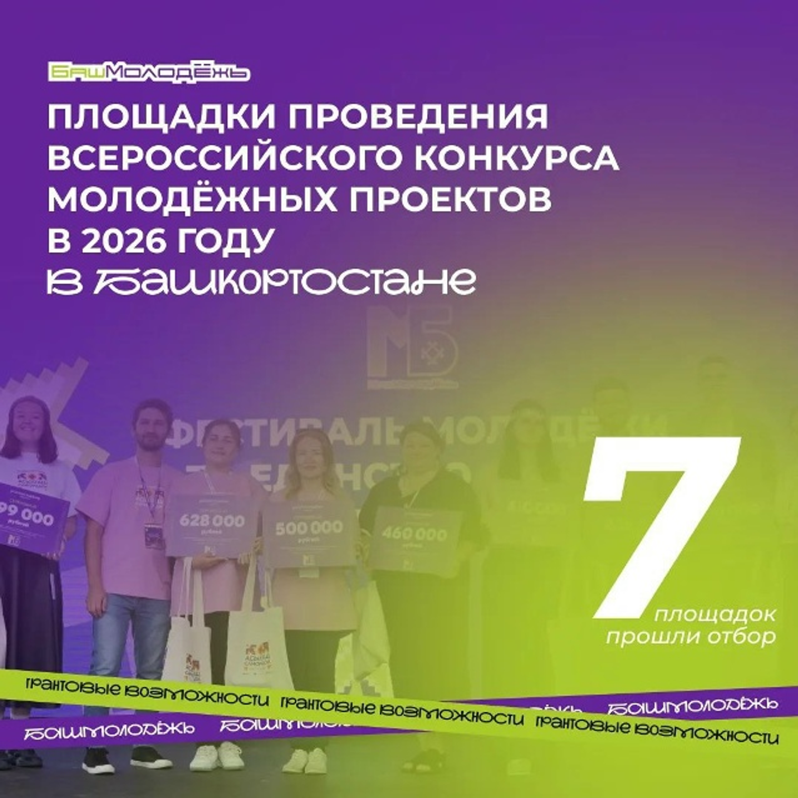 Семь площадок для проведения конкурсов «Росмолодёжь.Гранты» появятся в Башкирии