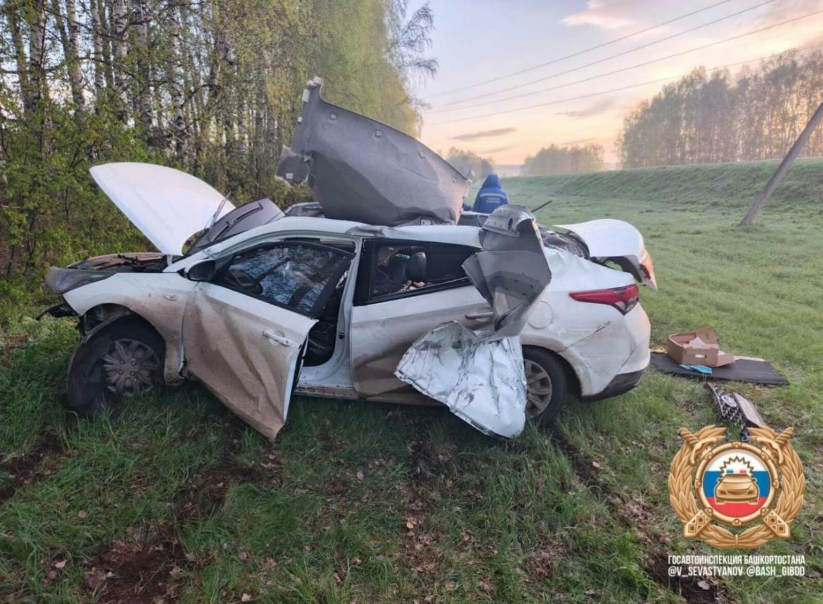 Утром на трассе в Башкирии погиб 32-летний водитель «Hyundai Solaris»