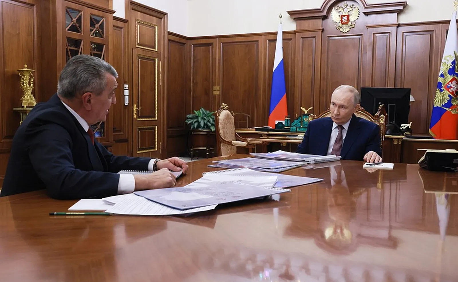 Путин и Меняйло обсудили развитие Осетии и помощь участникам СВО