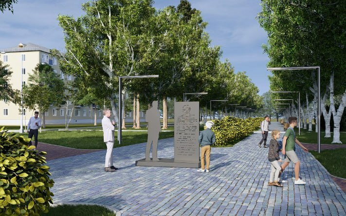 В Уфе продолжается благоустройство скверов