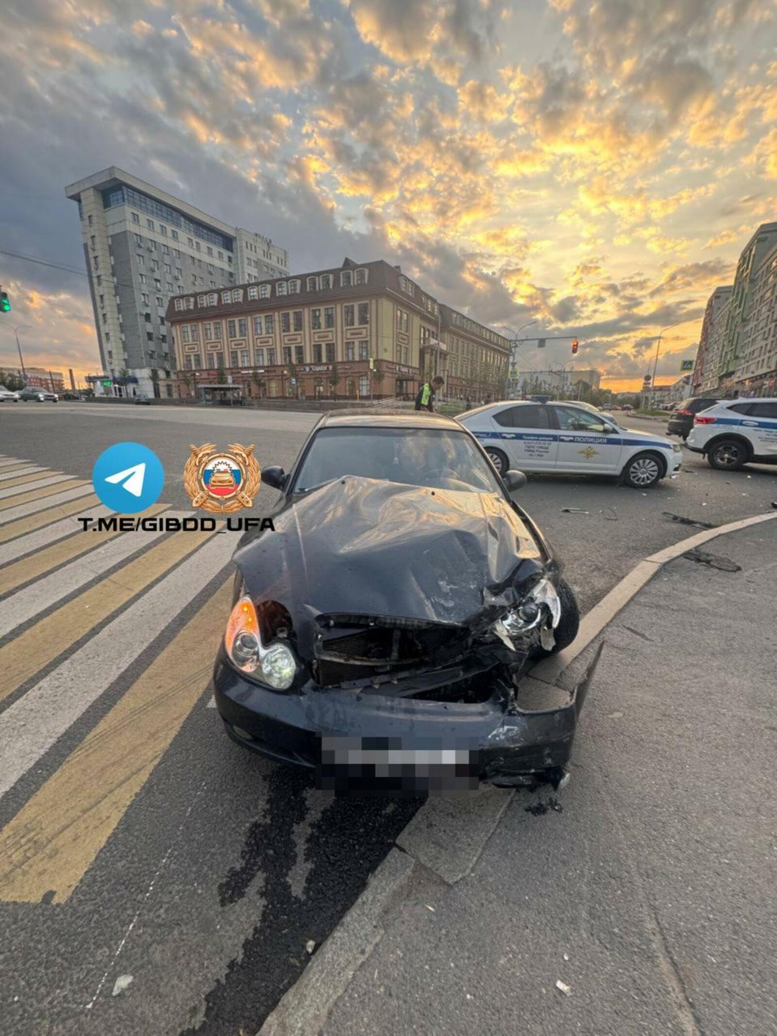 В Уфе в результате ДТП пострадала автоледи