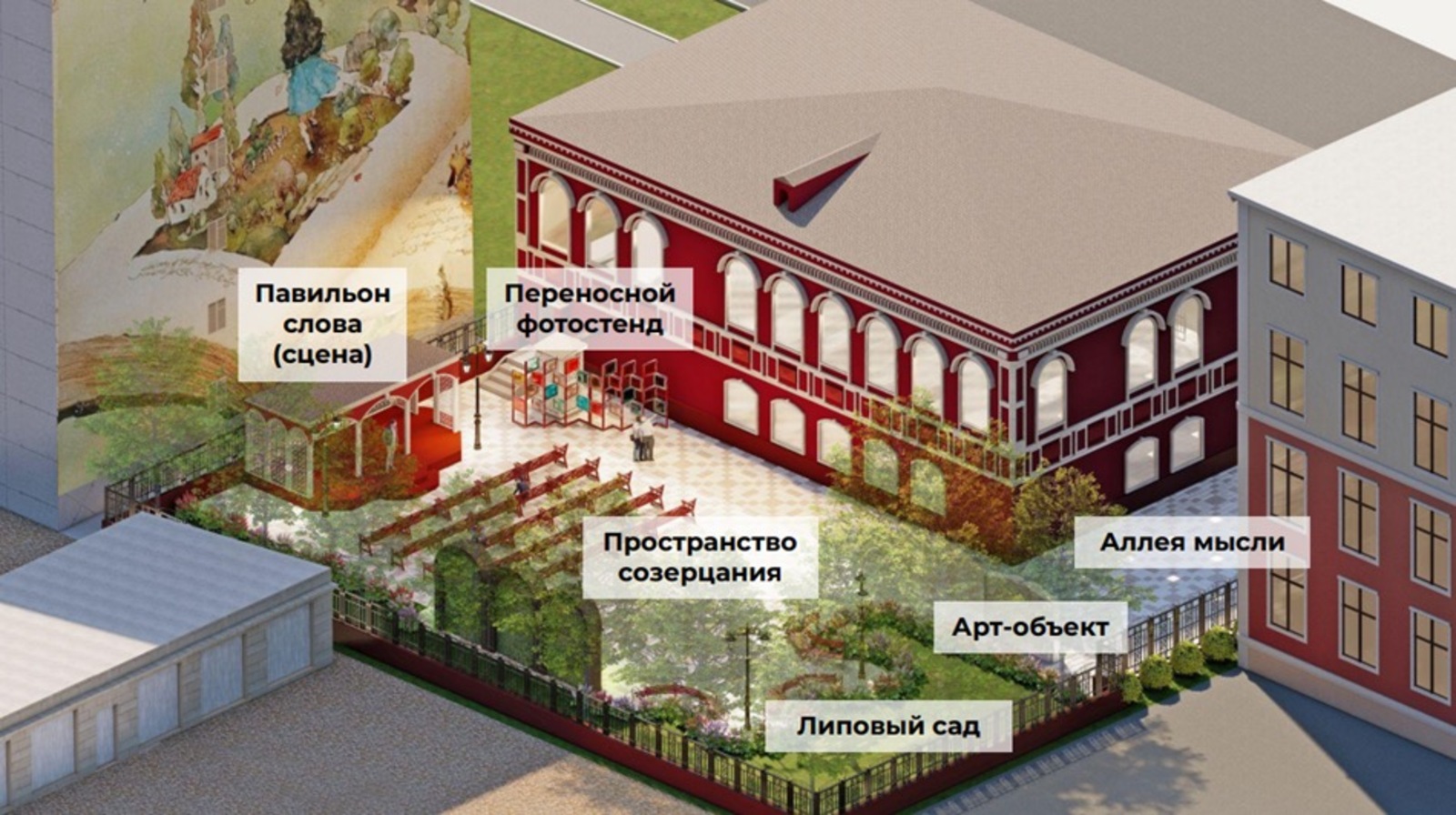 визуализация сквера «Уфимские липы»