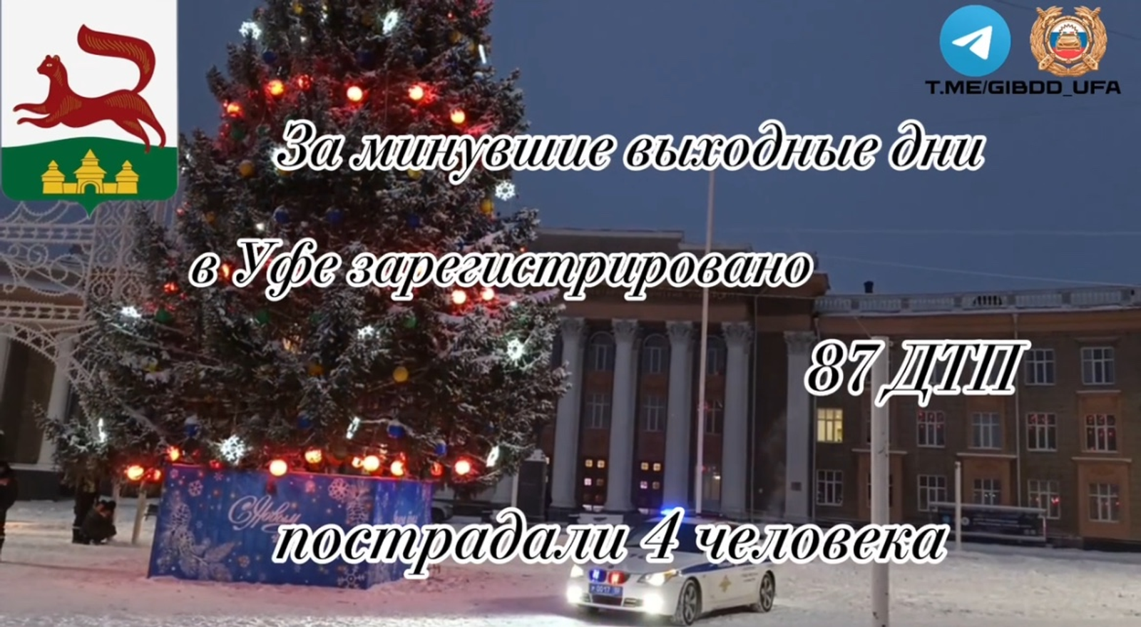 Итоги дорожных выходных в Уфе: 87 аварий и 4 пострадавших