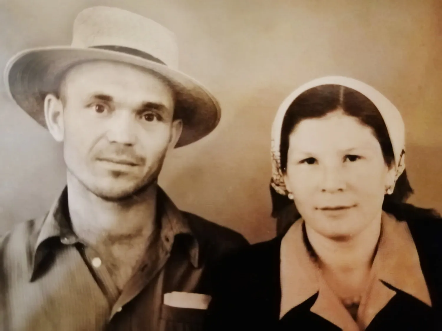 Мусагит Габитов с супругой Гульназирой, 1959 год.