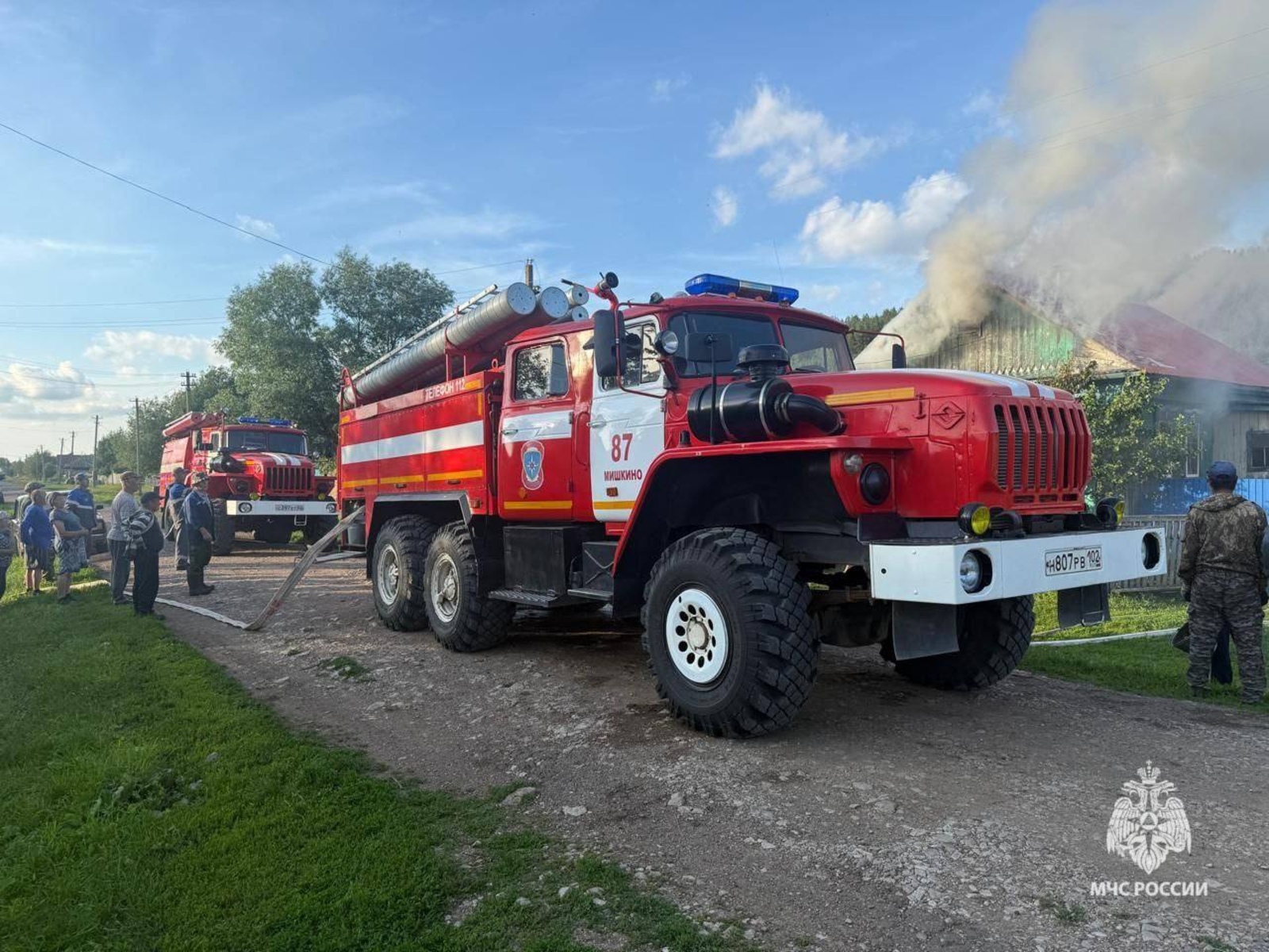 Трагедия в Башкирии: мужчина погиб при пожаре в собственном доме